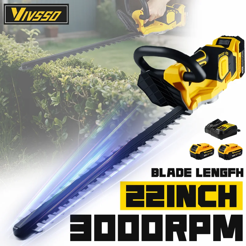 Gardening Tools And Accessories - VIVSSO- cortasetos eléctrico inalámbrico, cortacésped doméstico,